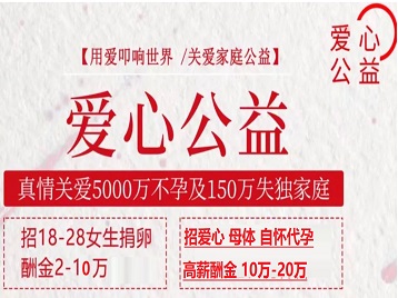 凤城捐卵助孕生子 爱心志愿者招募